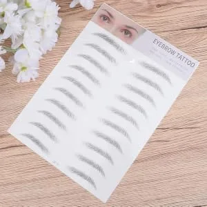  HONMEET 2Pcs Eyebrow Stickers 3d Eyebrow Stencils Makeup Eyebrow Grooming Shaping Eyebrow Stickers False Eyebrow Female Eyebrow Size Model - product information 1