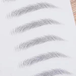  HONMEET 2Pcs Eyebrow Stickers 3d Eyebrow Stencils Makeup Eyebrow Grooming Shaping Eyebrow Stickers False Eyebrow Female Eyebrow Size Model - product information 2