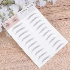  HONMEET 2Pcs Eyebrow Stickers 3d Eyebrow Stencils Makeup Eyebrow Grooming Shaping Eyebrow Stickers False Eyebrow Female Eyebrow Size Model - product information 5