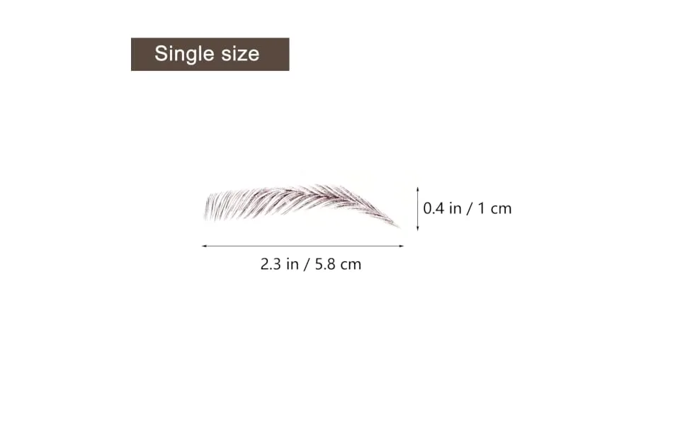  HONMEET 18Pcs Eyebrow Stickers Eyebrow Stencils Makeup Gadgets Eyebrow Stickers Water Transfer Forehead Paper Water Transfer Eyebrow Size 3d - product information 2