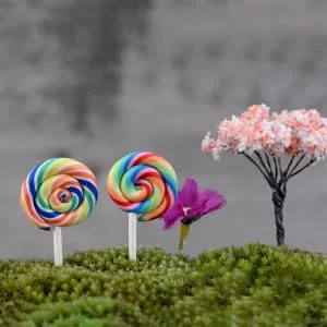 Gogogmee 20 Pcs Realistic Resin Lollipops Birthday Decorations for Boys and Girls Candy Models Random Style - product information 5