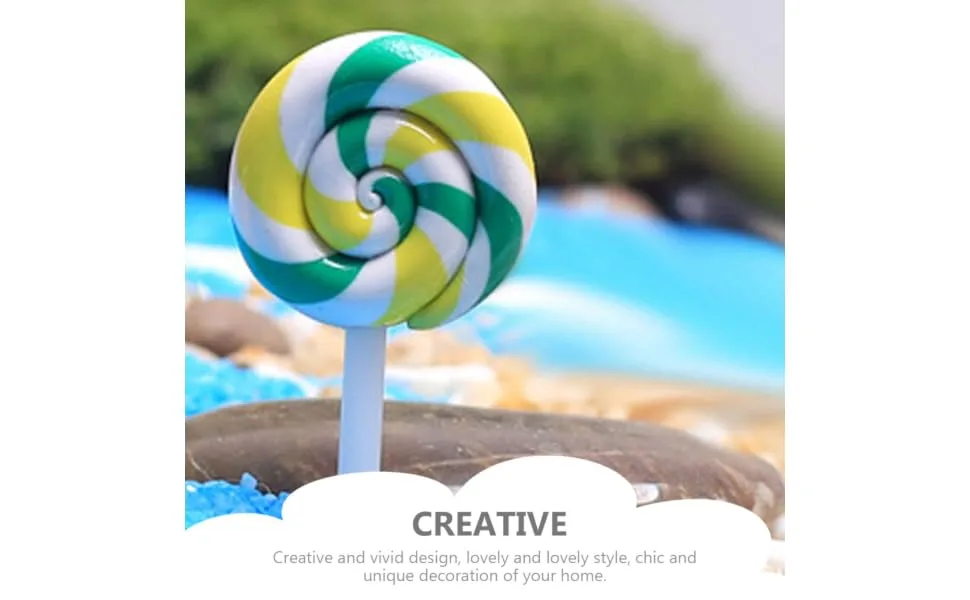 Gogogmee 20 Pcs Realistic Resin Lollipops Birthday Decorations for Boys and Girls Candy Models Random Style - product information 6