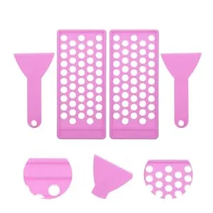  HONMEET 2 Sets Lipstick Filling Tray Supplies For Making Lip Balm Lip Balm Filling Tray DIY Purple PP Scraper - product information 3