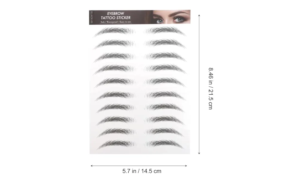  Gogogmee 10 Pcs Waterproof Realistic Fake Eyebrow Stickers for Women Quick Application Eyebrow Kit - product information 2