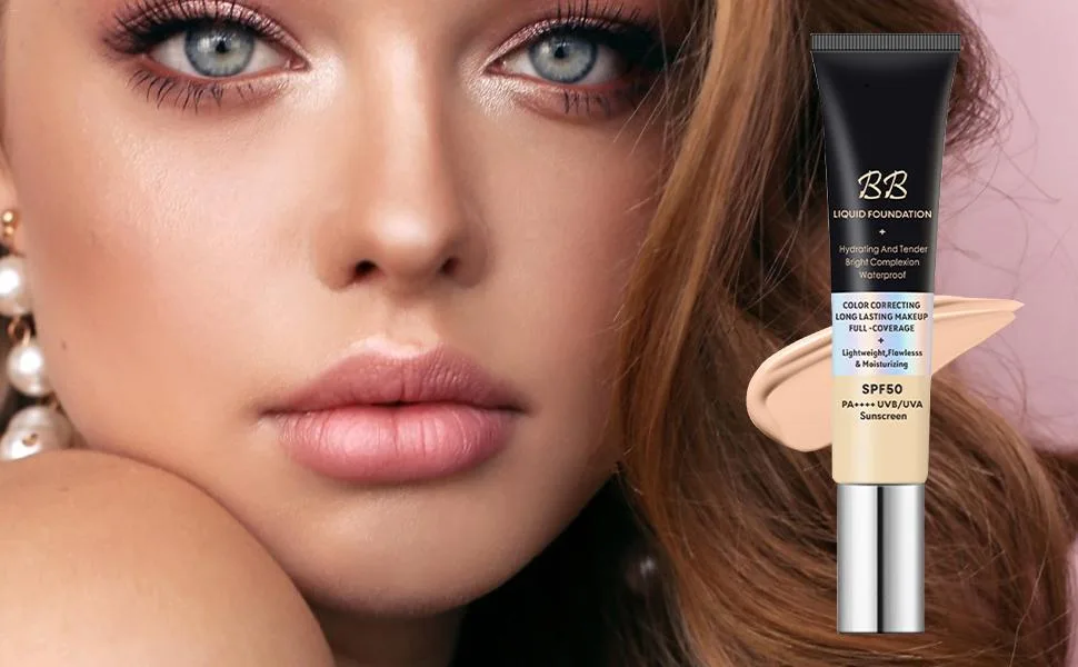  Teksome Tinted BB Moisturizer with SPF | Lightweight Tinted Moisturizing Sunscreen SPF 50 for Face Full Coverage Tint Color Corrector 1.06 oz Waterproof Cosmetic Teksome - BB crème avec SPF 50