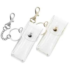 FOYTOKI Lipstick Keychain 2 Lip Gloss Holders PVC Lipstick Case for Easy Access Elegant Look Random Color - product information 1