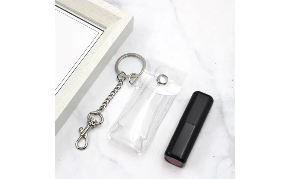 FOYTOKI Lipstick Keychain 2 Lip Gloss Holders PVC Lipstick Case for Easy Access Elegant Look Random Color - product information 2