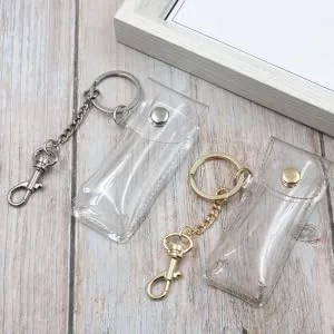 FOYTOKI Lipstick Keychain 2 Lip Gloss Holders PVC Lipstick Case for Easy Access Elegant Look Random Color - product information 6
