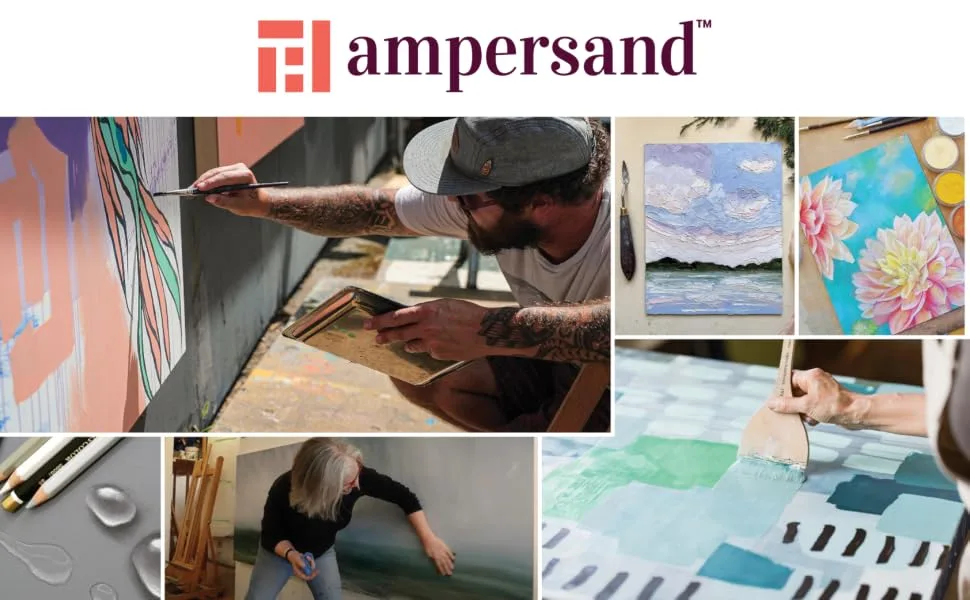 Ampersand Encausticbord Hardboard Panel for Encaustics and Mixed Media  1.5 Inch Depth Cradle  6X24 Inch (ENC150624) - Ampersand