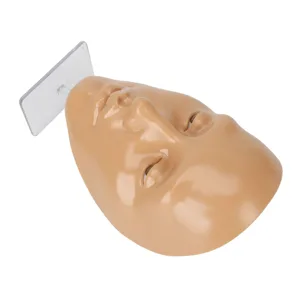  Cryfokt 5D Silicone Reusable Makeup Mannequin Face Board with 20ml Makeup Remover Oil Eyeshadow for Complete Practice - 1416230074414-2
