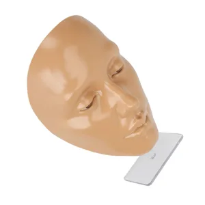  Cryfokt 5D Silicone Reusable Makeup Mannequin Face Board with 20ml Makeup Remover Oil Eyeshadow for Complete Practice - 1416230074414-3
