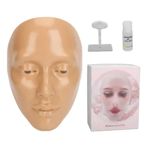  Cryfokt 5D Silicone Reusable Makeup Mannequin Face Board with 20ml Makeup Remover Oil Eyeshadow for Complete Practice - product information 2