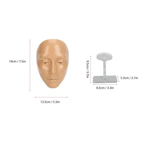  Cryfokt 5D Silicone Reusable Makeup Mannequin Face Board with 20ml Makeup Remover Oil Eyeshadow for Complete Practice - product information 3