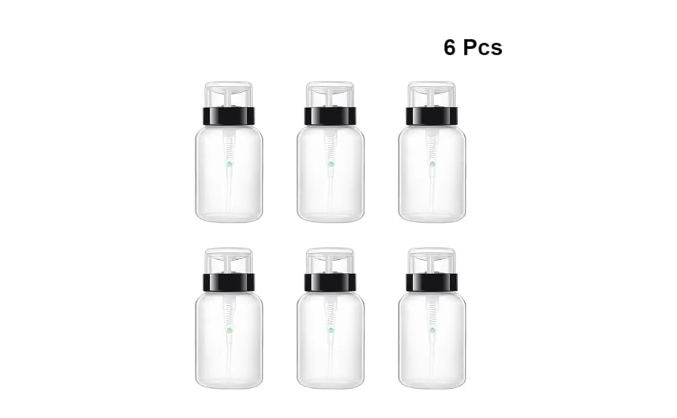  MERRYHAPY MERRYHAPY Refillable Pump Bottles for Nail Polish Remover 6 x 200ml Lockable Pressure Bottles Pump for Submersible - product information 1