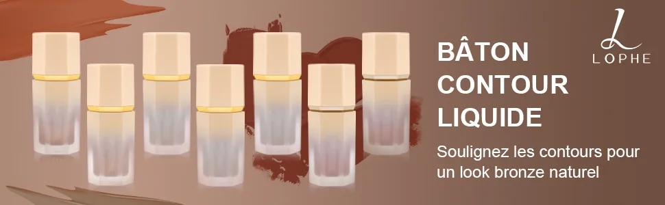  LOPHE Liquid contour stick liquid bronzing stick waterproof with cushion applicator long-lasting contour cream for a natural bronzed look (#01 Light Brown) - product information 1