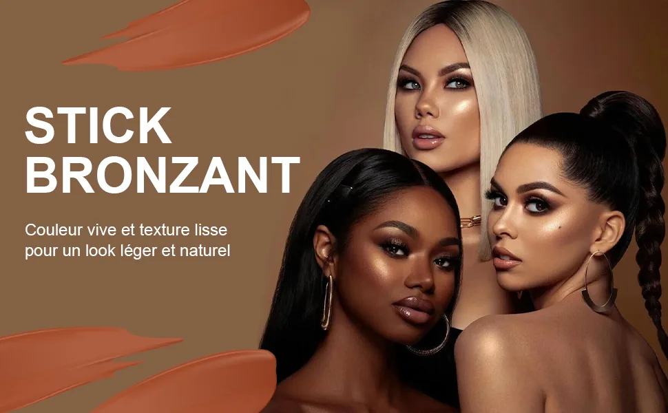  LOPHE Liquid contour stick liquid bronzing stick waterproof with cushion applicator long-lasting contour cream for a natural bronzed look (#01 Light Brown) - product information 7