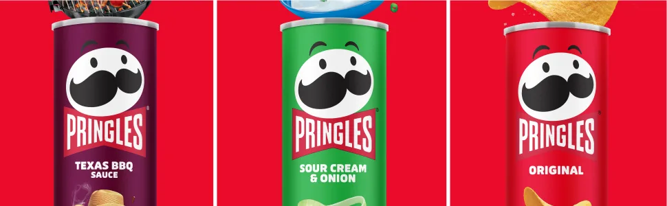  Pringles Pringles Texas BBQ Sauce (8 x 165g) - The irresistible classic of snacks in a handy box - Puces, Pringles