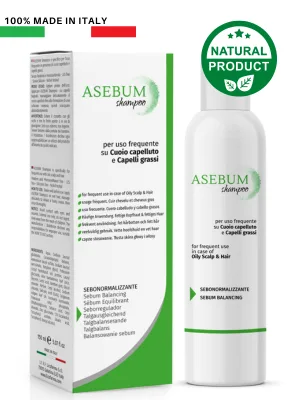  Licofarma Asebum Specific Shampoo for Oily Hair | Normalizes the Scalp | Sebum-Regulating Action | Natural Formula | Daily Use | 150ml Bottle - Lumil