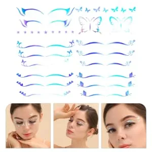  CIMAXIC 6 Sheets Star Eyeliner Stickers Temporary Eye Makeup Decals Star Eyeliner Stickers European and American Makeup Set - product information 2