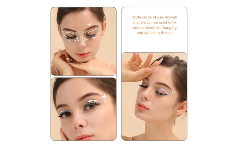  CIMAXIC 6 Sheets Star Eyeliner Stickers Temporary Eye Makeup Decals Star Eyeliner Stickers European and American Makeup Set - product information 7