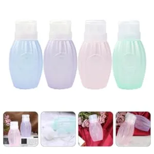  MERRYHAPY MERRYHAPY 4Pcs Nail Press Bottle Travel Lotion Bottles Containers For Liquids Container Plastic Lotion Resurrection Water Spin Nail Removal - product information 1