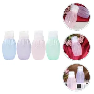  MERRYHAPY MERRYHAPY 4Pcs Nail Press Bottle Travel Lotion Bottles Containers For Liquids Container Plastic Lotion Resurrection Water Spin Nail Removal - product information 2