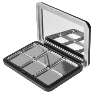  MERRYHAPY MERRYHAPY Compact Eyeshadow Storage Box Travel Makeup Tray Refillable Lipstick Case Under-Blush Box for Artists - product information 2