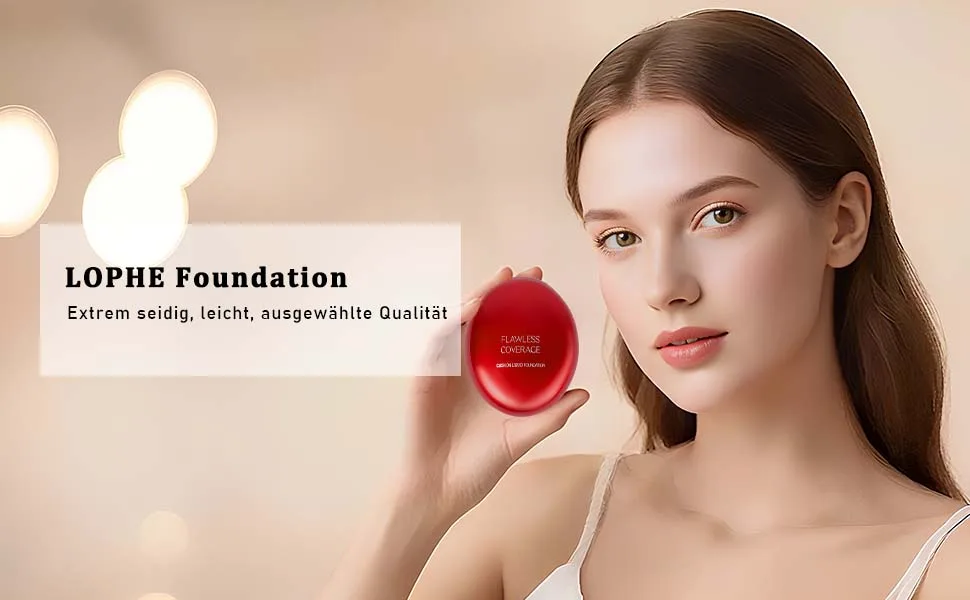  LOPHE LOPHE Cushion Foundation Moisturizing CC Cream Lightweight Skin Cushion Long-Lasting Concealer Even Skin Tone #03 - aplus content image
