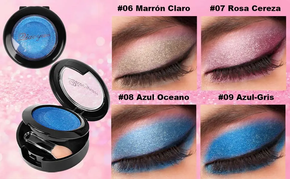  LOPHE LOPHE Eyeshadow Highlighter Glitter Shimmer Eyeshadow Waterproof Long Lasting Highly Pigmented Fine Texture 8 Dark Blue - aplus content image