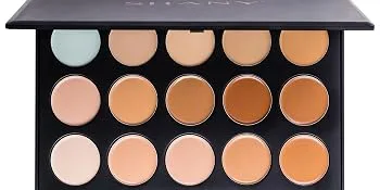 SHANY Professional Cream Foundation and Camouflage Concealer - 15 Color Palette - concealer foundation palette