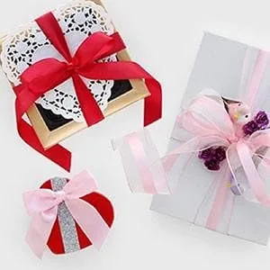 Red Metallic Raffia Ribbon 1/4 X 100 Yards - Get The Perfect Finishing Touch With Ribbons & Bowsbags