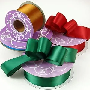 Paper Mart Yellow RIC Rac Trim - 5 mm x 25 yd - Solid Colored Premium Fabric Satin Ribbons