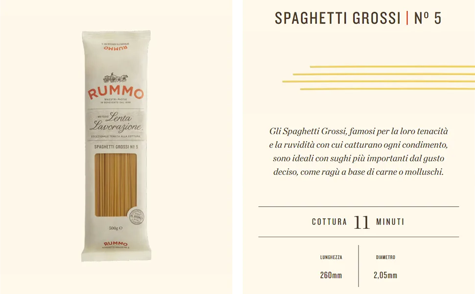  Rummo Thick spaghetti N5 Rummo - 500g - Spaghetti grossi