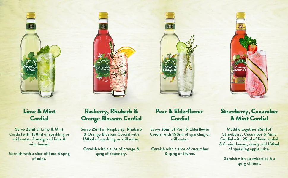  Robinsons Robinsons 8 x Fruit Corals Crushed Lime & Mint 500 ml - Robinsons Fruits Cordials
