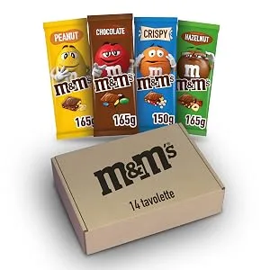 M&M's M&M Chocolate Bar Chocolate 16 x 165 grams - M&M's Tablets