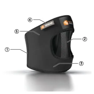 Shock Doctor Knee/Patella Support Wrap with Dual Strap Compression Black Large-X-Large - product information 4