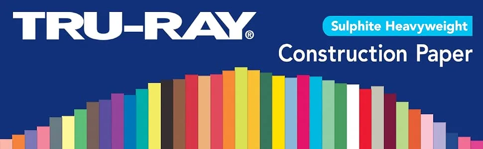 Tru-Ray Heavyweight Construction Paper  Warm Assorted Colors 12 x 18  50 Sheets (PAC102948) - Warm Color Assortment - Tru-Ray Construction Paper