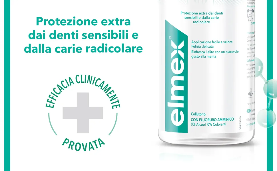  ELMEX ELMEX Sensitive Mouthwash extra protection against sensitive teeth and root caries 2 x 400 ml 956 g - Bain de bouche Elmex Sensitive