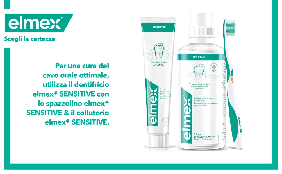  ELMEX ELMEX Sensitive Mouthwash extra protection against sensitive teeth and root caries 2 x 400 ml 956 g - Bain de bouche Elmex Sensitive