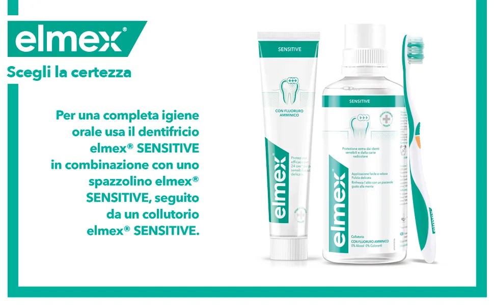  ELMEX Elmex Sensitive Toothpaste Sensitive Teeth Treatment Effective Relief and Protection Against Dental Sensitivity with Aminic Fluoride 12 x 75 ml - elmex dentifrice sensible