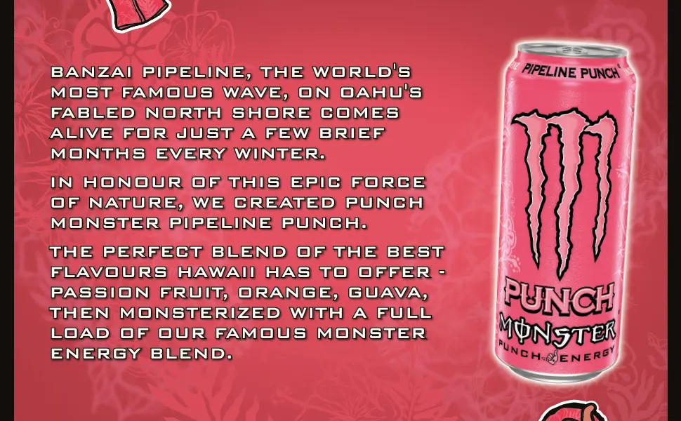  Monster Monster Pipeline Punch Energy Drink 4 x 500 ml - perforatrice pipeline
