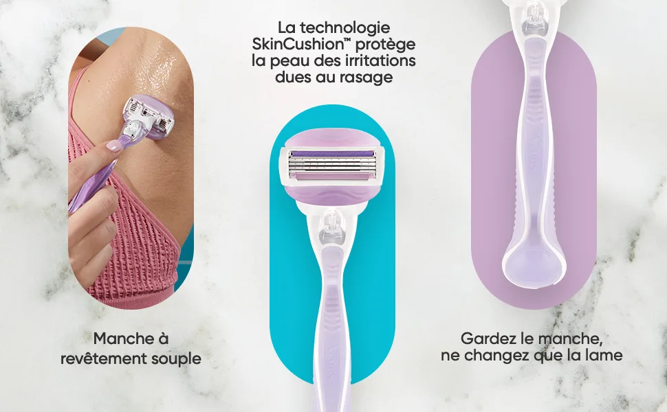  Gillette Venus Gillette Venus ComfortGlide Breeze Razor 1 Handle + 6 Blade Refills 3-Blade Razor for a Smooth Shave Comfort - test