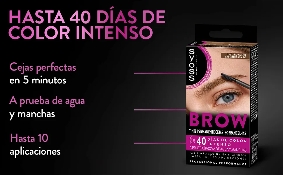  Syoss Syoss Brow Tint Permanent Eyebrow Color Light Brown 3 Count Total Coverage & Long Lasting Color - product information 1