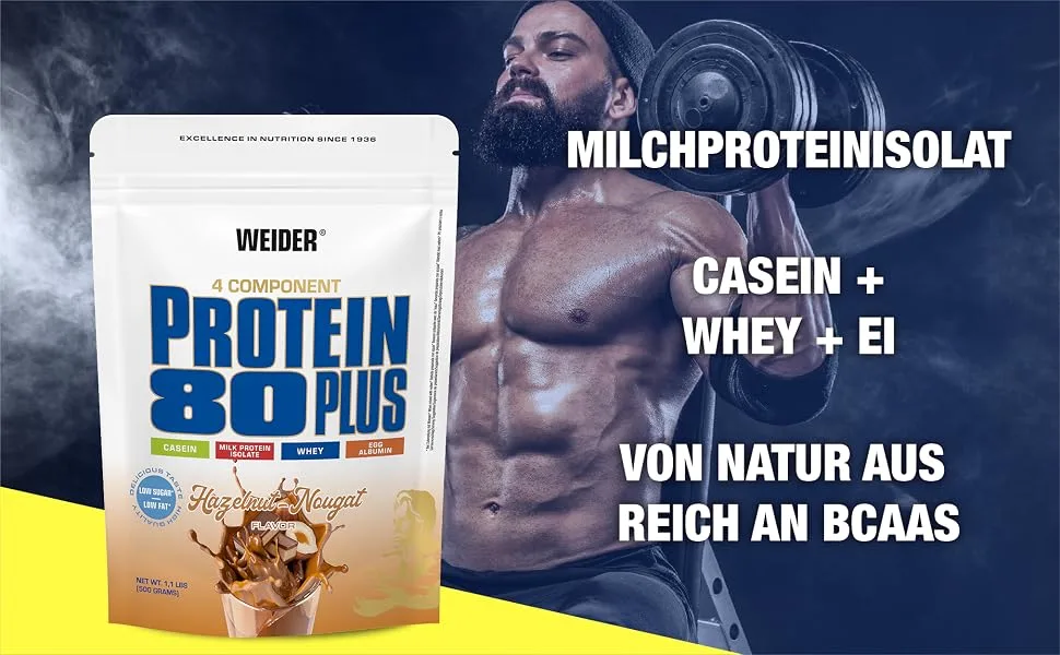  Weider Weider Protein 80 Plus Hazelnut Nougat 1 pack (1 x 500g) - Weider.