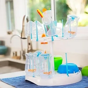 Munchkin  High Capacity Drying Rack for Baby Bottles and Accessories  White - drying rack baby bottles