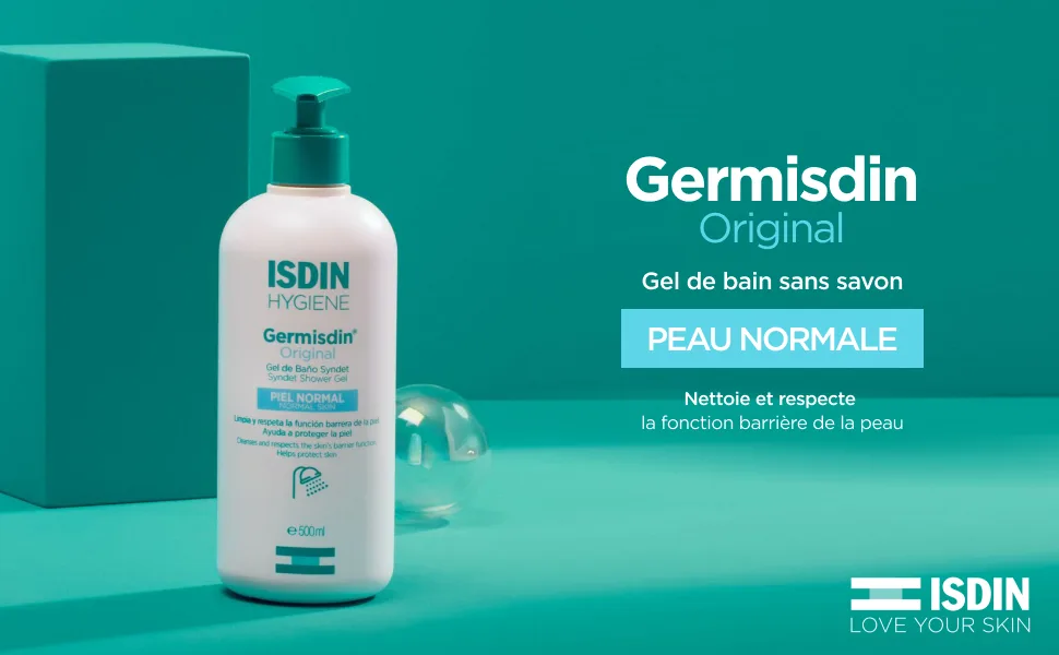 ISDIN Germisdin Original Bath Gel for daily cleansing that helps protect the skin and respects the barrier function. Pack of - Germisdin Original