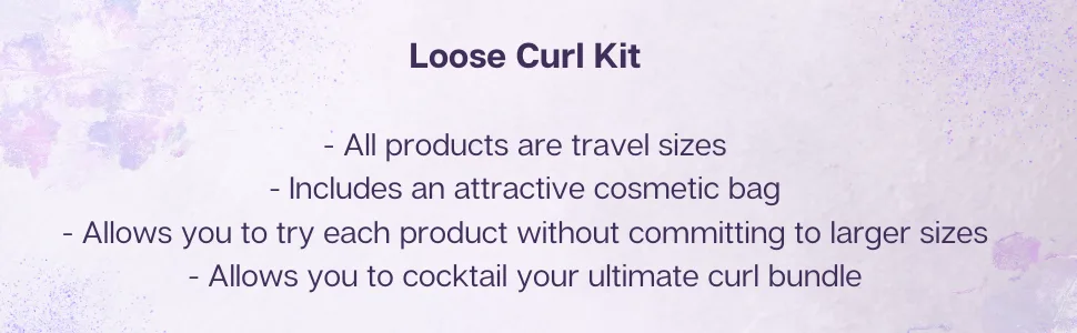 Curl Keeper Loose Curl Starter Kit Includes 4 x 3.4 oz bottles - loose curl kit