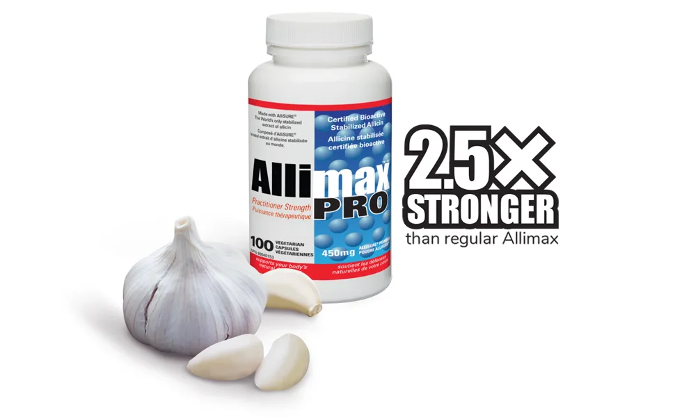 Allimax Pro 450mg 100 Capsules. Professional Strength Support for Your Body s Immune Function Through Natural Allicin  a Potent Compound Extracted from Clean and Sustainable Spanish Grown Garlic. - product information 2
