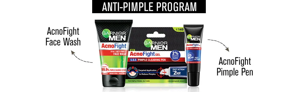 Garnier Men Acno Fight Anti-Pimple Facewash  50gm - product information 4