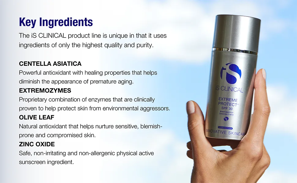 iS CLINICAL Extreme Protect SPF 30 Sunscreen  Everyday Moisturizer with SPF  Hydrating Treatment Sunscreen - ectreme protect 30